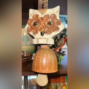 Owl Wind chime / Bell‎ Made By Paul Marshal Ceramic